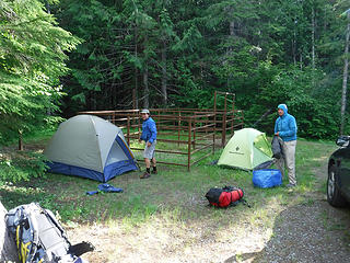 Horse camp near Trail Head