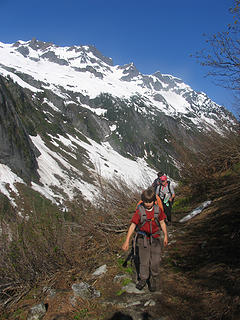 We were suprised to see as much bare trail as we did