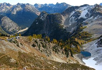 Looking down to Lake 6100