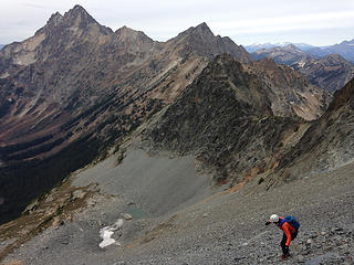 Talus surfing down Graybeard