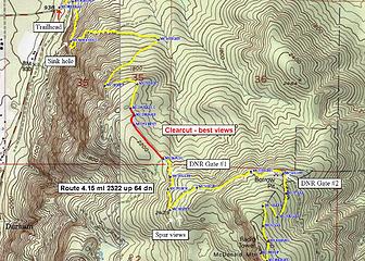 McDonald Mountain trail map
