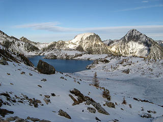 Upper Ice Lake and Spectacle Buttes