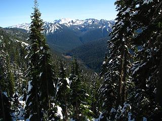 Trapper Creek Valley with Grass Lake shown at the bottom