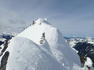 The summit ridge