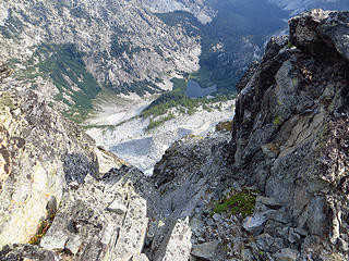 Bugger Lake nearly 3000' below.