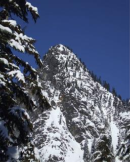A view of Guye Peak from old Cascade Crest Trail