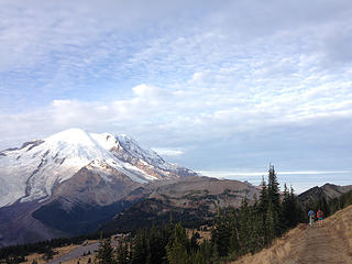 Mount Rainier, Adam and Heather in the morning