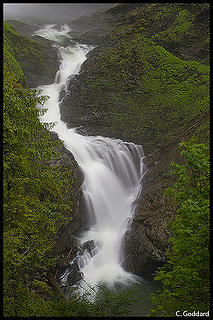 The lower portion of the main drop.