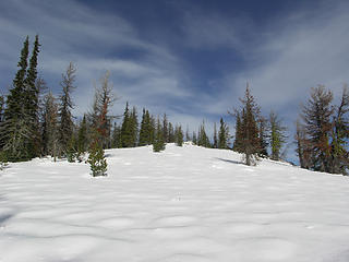 Snowy ridge.
