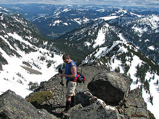 Looking south (Point 5700 and Bryant Peak)