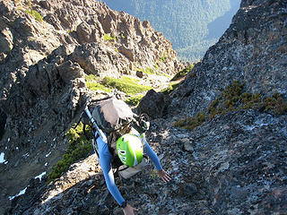 Babe climbs the final bit to the summit of Iron