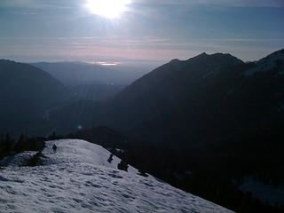 TNABer on the sun-baked west summit ridge