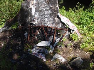 Airplane wreckage and mining debris