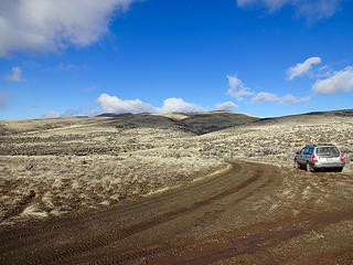 I parked at about 3000' to get some exercise but a road goes to the top.