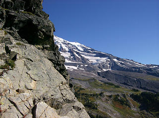 Rainier's southern slopes as seen from the gap
