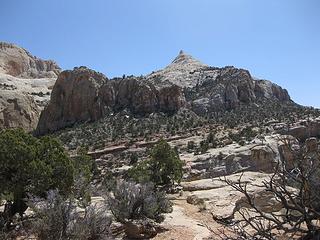 Looking back from the exit traverse