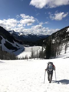 Looking down toward Fred's Lake.