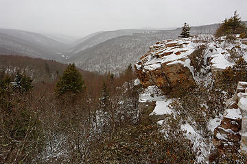 The No Name Vista. 
Hiking the Rohrbaugh Plains Trail to the No Name Vista, through a winter wonderland. 
Dolly Sods, Monongahela National Forest, West Virginia (Dec 31, 2017)