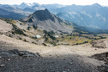 scree slopes to lost basin