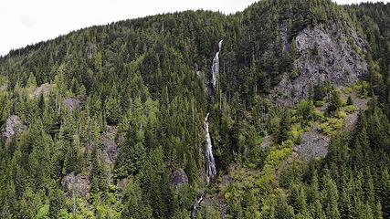 drone pic of the main two upper falls.