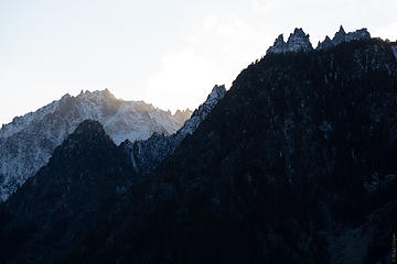 Views from the ridge towards McClellan and the Temple