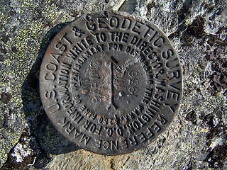 Baring survey marker.