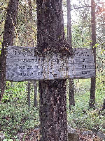 Old trail sign.