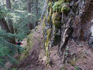 Cliffy area - but easy trail to follow