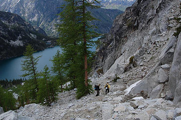 Descending from Aasgard Pass