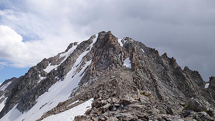 Whitecap; little snowpatch just right of center was crux