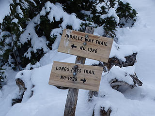 Longs Pass junction. Not well traveled.