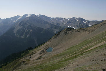 Cameron Creek and Cameron Mountain from Grand Pass, Olympic National Park, Washington.