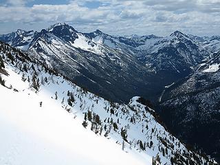 Mike traversing in from the southeast