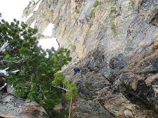 Jake nearing the ridge crest