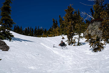 Ozzy starting his glissade