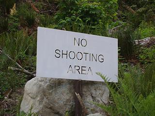 The only signage at the Hwy 2 turnoff.