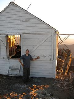 Tony triumphant at the lookout