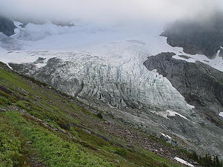 Lower Curtis Glacier viewed from the west in August 2007