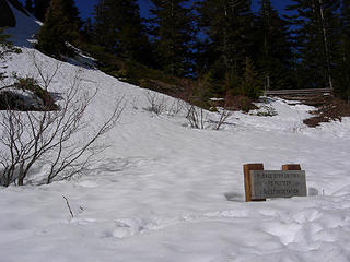 Sign is visible = 3 feet of snow??