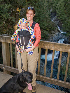 Susie, Bruce and Cascade at the Upper Falls