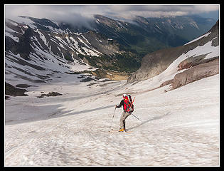 Skiing the Inter glacier