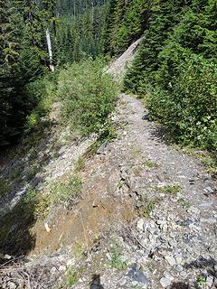 Road washing away