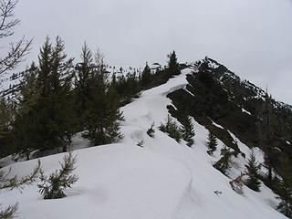 Corniced ridgeline at 5300 ft