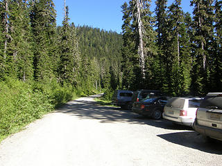 Parking area for backdoor access to Grand Park.