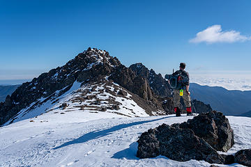 Trevin scoping out the summit