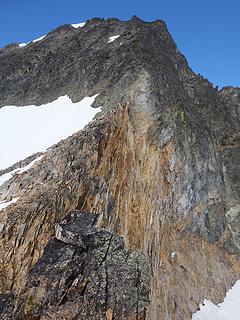 Approaching the upper east ridge of Monument