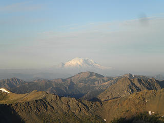 Rainier with longs pass in foreground