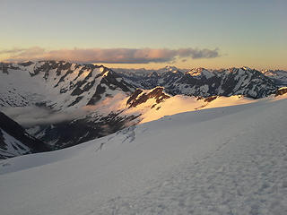 Sunrise from our camp on Inspiration