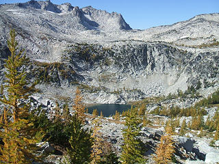 Crystal Lk. and Enchantment Basin above