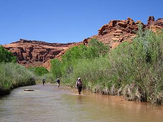 Lots of River wading